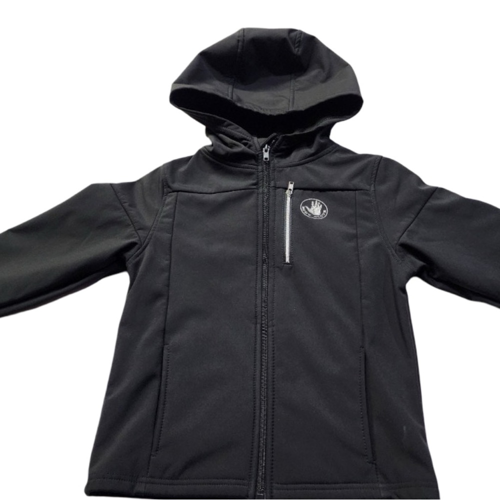 Boy’s Body Glove Black Full-Zip Softshell Hooded Jacket Coat Size Small 7